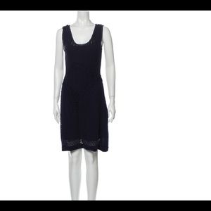 Philosophy di Alberta Ferretti Navy Blue Light Crochet Dress Size 6